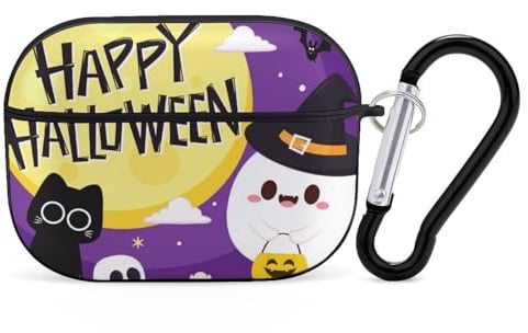 Novastar Kompatibel mit Airpods Pro 2. Generation Hülle – Niedliche Hülle, kompatibel mit Airpods Pro Hülle, Halloween Happy J Hülle Kompatibel mit Airpods Pro 2 Hülle