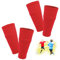 FIBOGOUP 2 Paar Schienbeinschoner Halter Kinder Herren,Stutzen mit Optimierter Einstecktasche,Fußball Schienbeinschoner Sleeves Socken,Atmungsaktiv-rutschhemmend-stabil (Rot S)