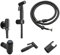 Black Bidet Faucet Handheld Bidet Sprayer Set Toilet Faucet Bathroom Shower Head Self-Cleaning Telescopic Tube (Color : Telescopic Tube)