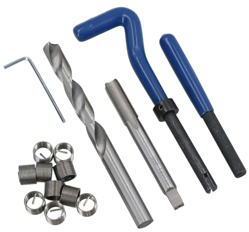 AB Tools M10 x 1.0mm Metric Thread Repair Kit Helicoil Set for Damaged Threads 15pc