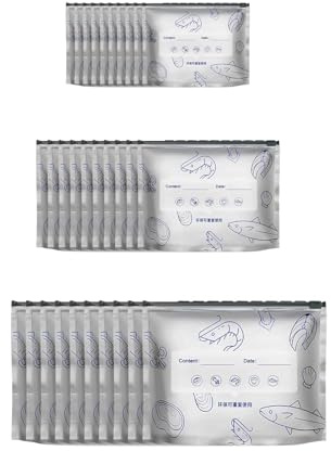 30 PCS Reusable Aluminum foil Sealable Storage Bags, Foil Bags, Foil Lined Food Bags, Reusable Aluminium Foil Storage Bags for Freezing, Picnics, and Travel Snacks (S+M+L)
