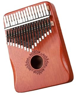 Kalimba-Set Für Erwachsene 21 17 Schlüssel Mahagoni Kalimba Tragbares Geschenk Für Anfänger Und Erwachsene(Brown 17 keys)