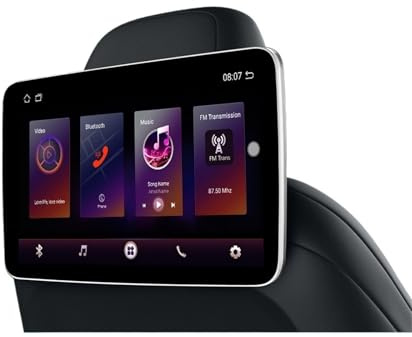 Schermi for auto Monitor for sedili posteriori Poggiatesta Schermo TV Auto CarPlay WiFi Film Lettore video online(1Units Full Screen)