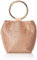 Jessica McClintock Women's Gwen Ball Mesh Ring Wristlet Pouch Clutch Evening Bag, Rose Gold, One Size