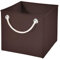 Stick&Shine 1x Aufbewahrungs Korb Braun Faltbox 15 x 15 x 15 cm Regalkorb faltbar mit Kordel