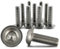 PROTECH 50 Stück Linsenkopfschrauben M4x8 Edelstahl Flansch V2A rostfreier A2 Innensechsrund Linsenschrauben Flanschschrauben ISO7380