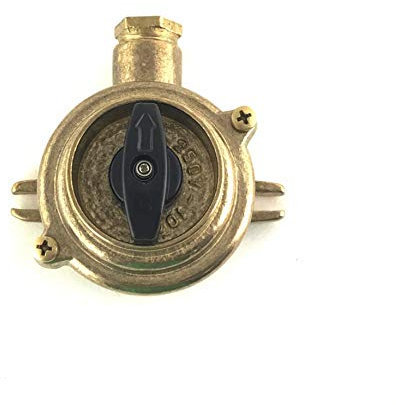 KsH and Co Kommunikator Vintage-Druckguss-Naturmessing-Drehschalter, Rotary, Drehbar, Manual, IP55