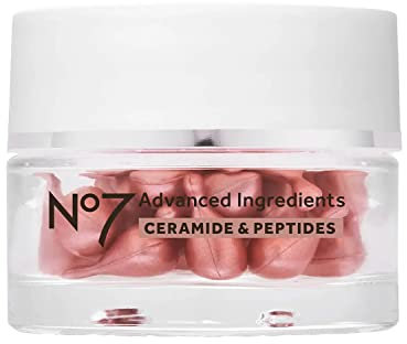 No7 Ingrédients avancés Capsules pour le visage céramide et peptides