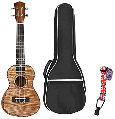 Hawaiianische Ukulele 23 Zoll Konzert Ukulele Mahagoni Panel Elegante Ukelele Gitarre Alle Massiven Schwanznagel Mit Tasche String Capo Strap