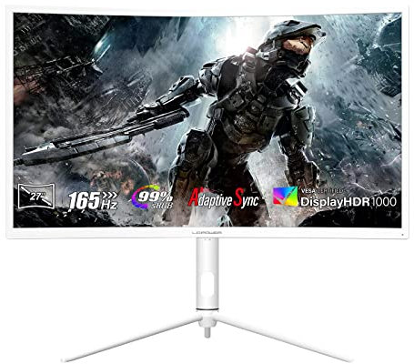 LC-POWER LC-M27-QHD-165-C-K 27 Zoll Curved PC Monitor (27 / 68,58 cm) 2560 x 1440, 165Hz, Adaptive Sync, Overdrive, HDR 1000, Flicker-Free