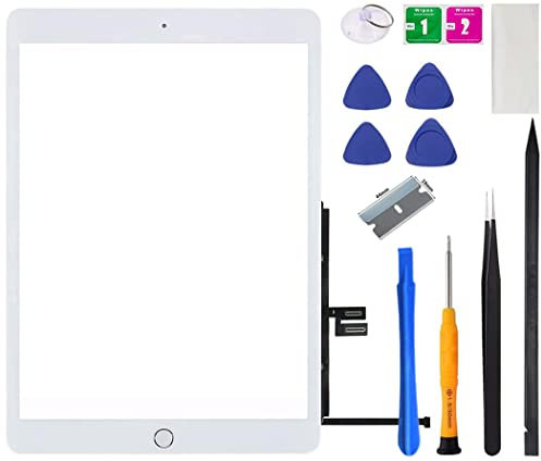 VDASO Touchscreen-Ersatz für iPad 7 7.,8 8. Generation Digitizer 2019,2020 10.2 Zoll, A2270 A2428 A2429 A2430 mit Home-Button, vollständiges Reparatur-Set Weiß.