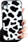 Abbery für iPhone XR Hülle Kuh Muster Durchsichtig Kuhflecken Druck Weiche klare Transparent mit Design Süß Silikon HandyHülle Stoßfest Gummi Schutzhülle Kratzfest Case Cover Shell