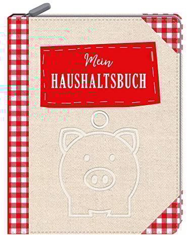 Mein Haushaltsbuch: Eintragbuch mit Reißverschluss für Einnahmen, Ausgaben und Finanzen, mit gegliederten Tabellen ihr Budget im Blick behalten, rot