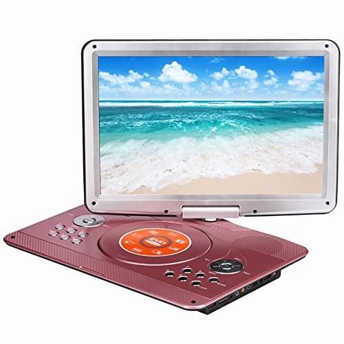 22 Portable DVD Player, Home HD LED Display Movable DVD TV Built-in Dual Speakers Long Lasting Life DVD Player Support For USB And SD Cards(Color:Gold)