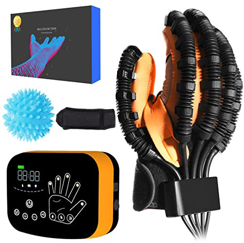 Aktualisierte Schlaganfall-Reha-Handschuhe, Hand-Reha-Übungsgeräte für gelähmte hemiplegische Hirnblutungspatienten, Spastik-Physiotherapie-Handschuhe.