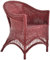 korb.outlet Rattansessel Landhaus Flechtsessel aus Natur-Rattan Rattan Sessel Korbsessel Wintergarten (Bordeaux Rot)