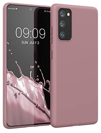 kwmobile Hülle kompatibel mit Samsung Galaxy S20 FE Hülle - weiches TPU Silikon Case - Cover geeignet für kabelloses Laden - Altrosa matt