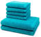 Möve - 6 teiliges Frottier-Set - Superwuschel (4 X Handtuch 2 X Duschtuch im Set) - 520 g/m2 - Baumwolle - Walkfrottee - saugstark - weich und flauschig - Lagoon