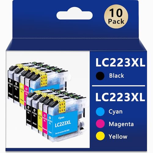 LC223 Kompatibel für Brother LC223 LC223 XL Druckerpatronen für Brother MFC J4420DW DCP J4120DW MFC J4620DW MFC J5320DW Drucker (10er Pack)