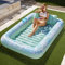 Sloosh 85 x 57/2.1 * 1.4m aufblasbarer Sonnenpool, Luftmatratzte Pool, Sonnenbad mit abnehmbarem Kissen, persönlicher Luftmatratze Wasser für Erwachsene, Sommerspaß, Wasserparty-Cyan Weiß