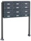 Banjado® Burg Wächter Briefkasten mit Standfuß/Briefkasten 12 Parteien/Standbriefkasten anthrazit/Standbriefkasten freistehend/Freistehender Briefkasten mit Namensschild