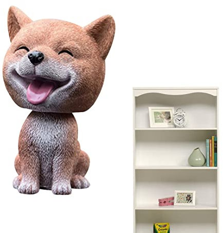 Aizuoni Wackelköpfe für Auto-Armaturenbrett, Süßer Wackelkopf-Hund aus Harz - Fürs Wackel Dackel Figuren Auto Büro Deko Dekoration Innen Innenraum