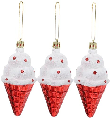 Zerodeko 3st EIS Anhänger Eisanhänger Aus Kunststoff Weihnachtseis-hängedekoration Bruchsichere Eiskugel Weihnachtsbaum-hängeornament Eiskugeln Plastik Ältere Süss Hängende Kugel