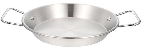 PRETYZOOM Plateau Inox Double Poignée Acier Inoxydable Pour Service De Pâtes Et Snacks Frits Plateau Snack Pour Restaurant Et Pique-