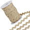 GORGECRAFT 1 Rolle 25 Yards Zickzack-Besatzband 8 mm Wellen Nähen Biegen Fransenbesatz Geflochtener Webstoff Zum Nähen Blumenherstellung Hochzeitskleid Party Spitzenband Basteln Gold