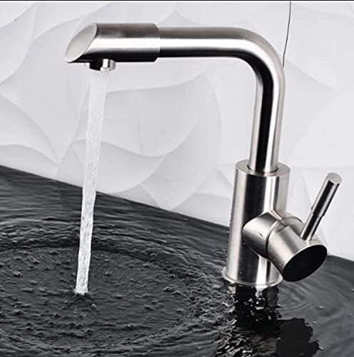 SANTPOT Rubinetto Per Lavello Con Finitura Satinata In Stile Europeo Da Cucina Verticale Calda E Fredda In Acciaio Inossidabile