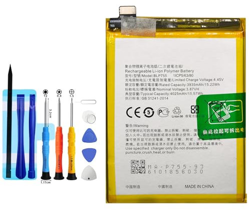 Vvuilsty BLP755 Replacement Battery for Oppo Find X2 Neo, X2 Lite, Reno 3 Pro, Reno 3 5G, Rechargeable 0 Cycle Battery Compatible with Oppo Find X2 Neo, X2 Lite, Reno 3 Pro, Reno 3 5G with Repair Tool