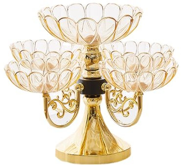 susiodeu plastica - Vassoio Leggero e Portatile per Snack Vassoio da Portata per Frutta secca Ciotole per Frutta da Cucina Portafrutta, Giallo, Fiore