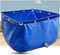 HynJGih PVC Teichfolie Faltbarer Fischteich aus Segeltuch, temporärer Planen-Lagerteich mit Abfluss, Segeltuchteich for Fischteich ohne Rahmen für Teiche, Biotope, Naturschwimmbäder(1.5x1x1m)