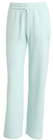 adidas Damen Essentials SMALL Logo Feel Cozy Open Hem Pants, Halo Mint/White, M