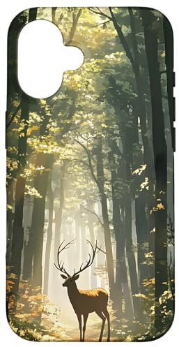 Hirsche in Wald & Hirschjagd | Jäger & Jagd Hülle für iPhone 16
