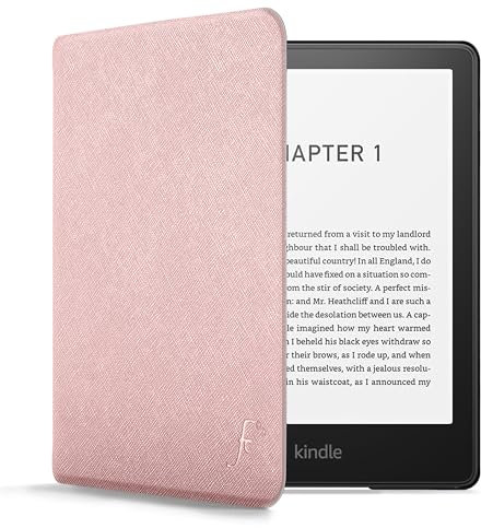 Forefront Cases Étui pour Amazon Kindle Paperwhite (16 Go) 7 (12e Gén - 2024) & Signature Edition (32 Go) & Kindle Colorsoft - Or Rose - Mince, Léger & Protection, Automatique Veille/Réveil Coque