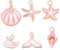 arricraft 72 pz Lega Rosa Conchiglia Oceano Ciondoli, 6 stili di Ciondoli In Stile Spiaggia In Metallo Smaltato per Collane Fai Da Te, Bracciali, Orecchini, Gioielli Artigianali