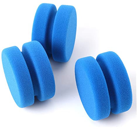 GRIRIW 5stücke Polierschwamm Für Auto Reinigung Doppelseitiger Wachsschwamm Mit Geriffelter Oberfläche Extra Dicker Schwamm Für Küchen Und Badezimmer