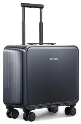 TUPLUS Koffer Handgepäck Aluminium,Quick S(16 Zoll,Grau)