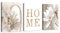 3Pcs Boho Beige Blanc Accueil Magnolia Tableau Décoration Murale Salon Impression sur Toile Nordique Minimalisme Famille Image sur Toile Peintures sur Toile Décor Murale pour Chambre Maison 30x40cmx3