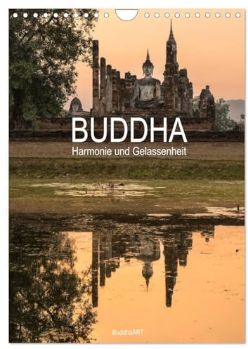 Buddha - Harmonie und Gelassenheit (Wandkalender 2026 DIN A4 hoch), CALVENDO Monatskalender: Zwölf Buddha-Statuen, die beim Anschauen schnell den Stress des Tages vergessen lassen. (CALVENDO Glaube)