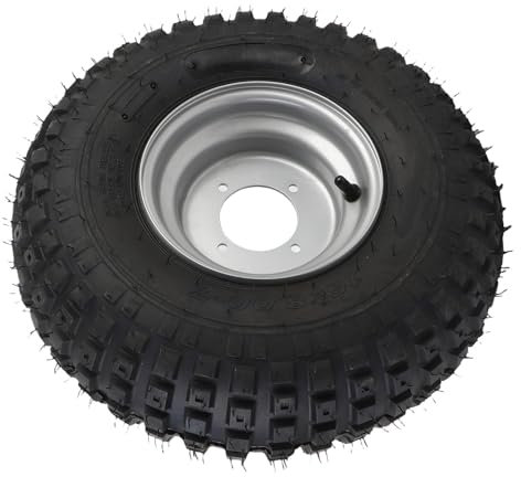 Ausla 16x8-7 ATV Reifen mit Felgen, Aluminiumlegierung All-Terrain 4-Loch Radreifen mit Passenden Felgen für UTV Quad Off-Road Go-Kart, Wagen, Mini-Motorrad, Rasenmäher
