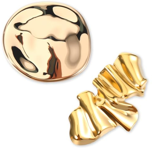 2pcs Damen Brosche Elegant Unregelmäßige, Edelstahl Brosche Gold Groß | für Kleidung, Brosche Damen für Hochzeiten und Besondere Anlässe