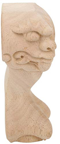Cryfokt Pied de Meuble Classique en Bois Massif, canapé Résilient, Table Basse, Meuble TV, pour la Maison, Salon, Hôtel, Bois D'hévéa, Lot de 4
