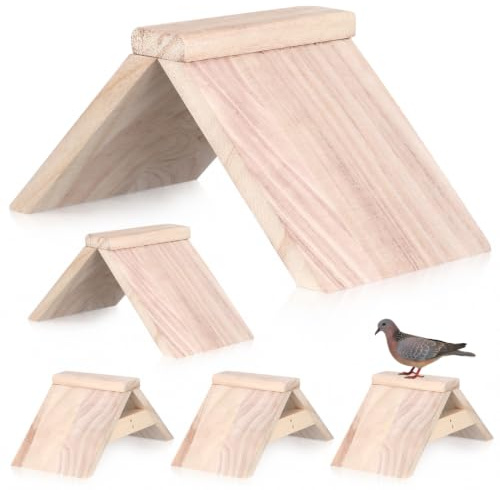 VALICLUD Lot de 5 bâtons de pigeon en bois - Jouet à mâcher pour oiseaux et planches de siège - Kaki - Pour perroquets et poules - Aire de jeu pour animaux de compagnie