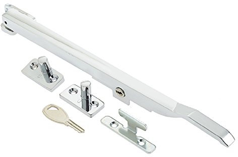 Modern Contemporary Design Lockable Casement Window Stay 10 250mm (Polished Chrome)