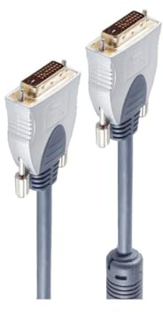Shiverpeaks DVI-D Kabel Dual-Link 24+1 Stecker auf Stecker, 3m, vergoldet, mit Ferrit, DVI Monitorkabel