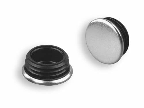 OL 4 St. Gleiter/Stopfen mit rostfreier Metallkappe, für Rundrohre mit Wandstärke 1,5-2 mm/Rohraussendurchmesser 28mm