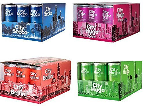 48 Dosen City gemisch Bellini,Hugo rose,Hugo und City Secco