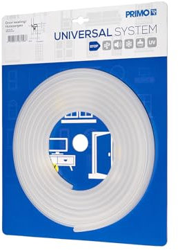PRIMO Zimmertürdichtung - Türdichtung für Holzzargen - Universaldichtung Lignum 34 in Transparent - Türgummi für 3-4 mm Nuten - 5m Länge - Stoppt Zugluft, Lärm, Staub und Kälte - Türrahmen Dichtung